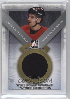 2011-12 In the Game Canada VS the World - Triple Gold - Silver #TG-09 - Patrice Bergeron