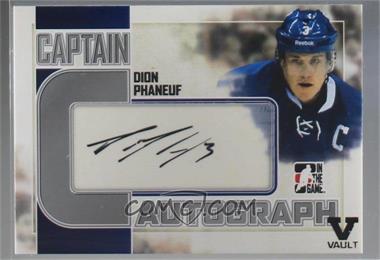 2011-12 In the Game Captain-C Series - Autograph - Silver ITG Vault Black #A-DPH - Dion Phaneuf [Noted]