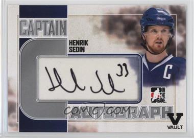 2011-12 In the Game Captain-C Series - Autograph - Silver ITG Vault Black #A-HS - Henrik Sedin