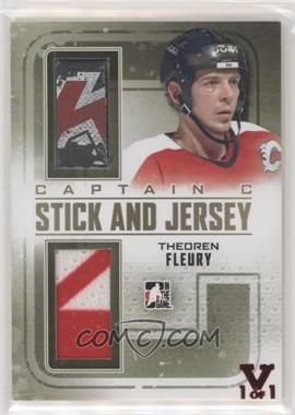 2011-12 In the Game Captain-C Series - Stick and Jersey - Gold ITG Vault Red #SJ-26 - Theoren Fleury /1