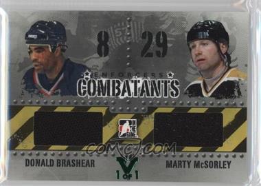 2011-12 In the Game Enforcers - Combatants - Black ITG Vault Emerald #C-30 - Donald Brashear, Marty McSorley /1