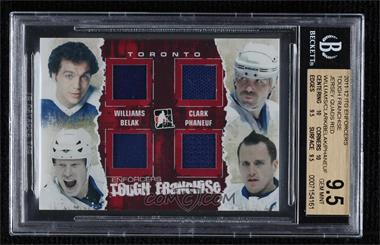 2011-12 In the Game Enforcers - Tough Franchise - Red #TF-02 - Tiger Williams, Wade Belak, Wendel Clark, Dion Phaneuf [BGS 9.5 GEM MINT]