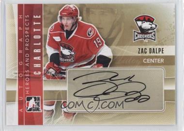 2011-12 In the Game Heroes and Prospects - Autographs #A-ZD - Zac Dalpe