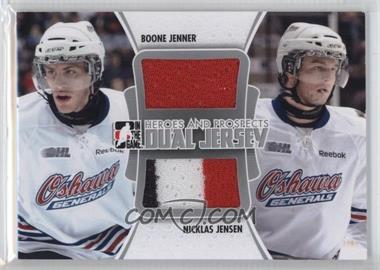2011-12 In the Game Heroes and Prospects - Dual Jersey - Silver #DJ-14 - Boone Jenner, Nicklas Jensen /80
