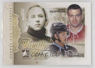 2011-12 In the Game Heroes and Prospects - Family Ties #FT-02 - Howie Morenz, Bernie Geoffrion, Blake Geoffrion
