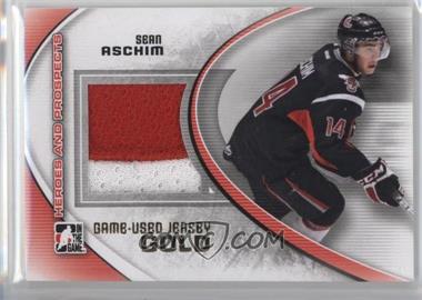 2011-12 In the Game Heroes and Prospects - Game-Used - Gold Jersey #M-35 - Sean Aschim /10