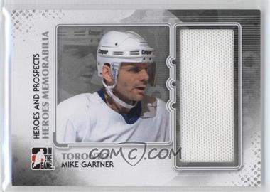 2011-12 In the Game Heroes and Prospects - Heroes Memorabilia - Silver #HM-04 - Mike Gartner /60