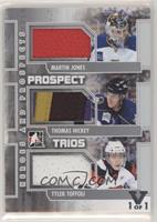 Martin Jones, Thomas Hickey, Tyler Toffoli #/1