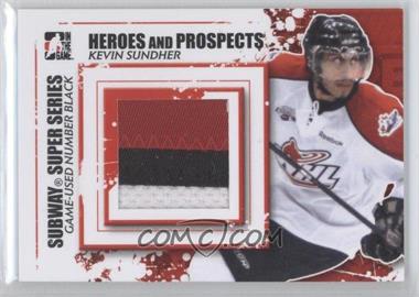 2011-12 In the Game Heroes and Prospects - Subway Super Series Game-Used - Black Number #SSM-24 - Kevin Sundher