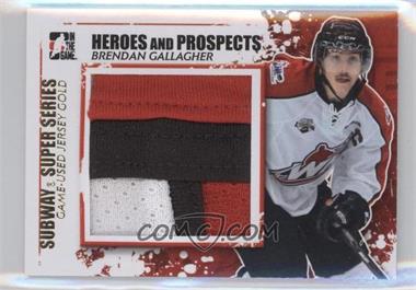 2011-12 In the Game Heroes and Prospects - Subway Super Series Game-Used - Gold Jersey #SSM-06 - Brendan Gallagher