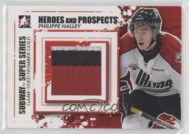 2011-12 In the Game Heroes and Prospects - Subway Super Series Game-Used - Gold Number #SSM-08 - Philippe Halley /1