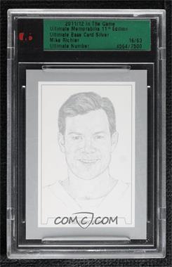 2011-12 In the Game Ultimate Memorabilia 11th Edition - [Base] - Silver #_MIRI - Mike Richter /63 [Uncirculated]