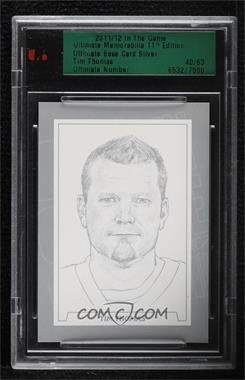 2011-12 In the Game Ultimate Memorabilia 11th Edition - [Base] - Silver #_TITH - Tim Thomas /63 [Uncirculated]