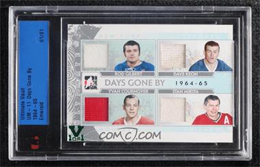 2011-12 In the Game Ultimate Memorabilia 11th Edition - Days Gone By - Silver ITG Ultimate Vault Emerald #_GKCM - Rod Gilbert, Dave Keon, Yvan Cournoyer, Stan Mikita /1 [Uncirculated]