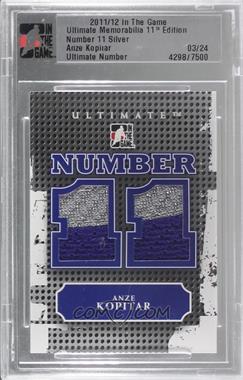 2011-12 In the Game Ultimate Memorabilia 11th Edition - Number 11 - Silver #_ANKO - Anze Kopitar /24 [Uncirculated]