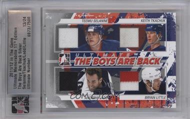 2011-12 In the Game Ultimate Memorabilia 11th Edition - The Boys are Back - Silver Quad #_STLL - Teemu Selanne, Keith Tkachuk, Andrew Ladd, Bryan Little /24 [Uncirculated]