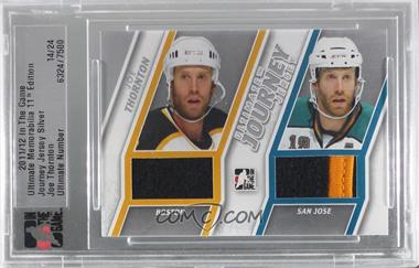 2011-12 In the Game Ultimate Memorabilia 11th Edition - Ultimate Journey Jersey - Silver #_JOTH - Joe Thornton /24 [Uncirculated]