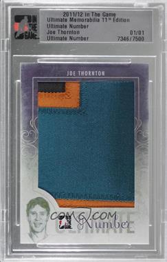 2011-12 In the Game Ultimate Memorabilia 11th Edition - Ultimate Number #_JOTH - Joe Thornton /1 [Uncirculated]