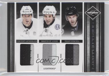 2011-12 Limited - Limited Trios Materials - Prime #14 - Vincent Lecavalier, Martin St. Louis, Teddy Purcell /25