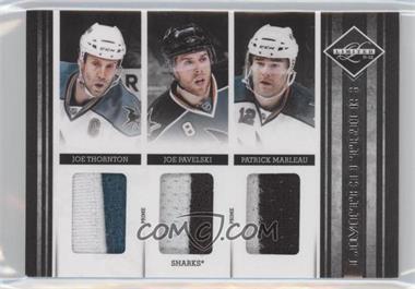 2011-12 Limited - Limited Trios Materials - Prime #9 - Joe Thornton, Joe Pavelski, Patrick Marleau /25