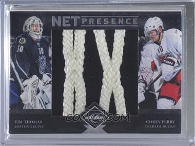 2011-12 Limited - Net Presence Memorabilia #9 - Corey Perry, Tim Thomas /99