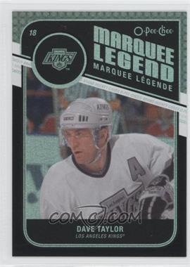 2011-12 O-Pee-Chee - [Base] - Rainbow Foil Black Border #529 - Marquee Legend - Dave Taylor /100