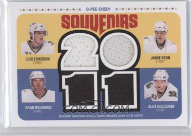 2011-12 O-Pee-Chee - Souvenirs Quadruple Relics #OPC-DAL - Loui Eriksson, Jamie Benn, Brad Richards, Alex Goligoski