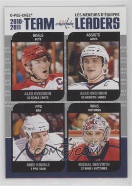 2011-12 O-Pee-Chee - Team Leaders #TL-30 - Alex Ovechkin, Michal Neuvirth, Mike Knuble