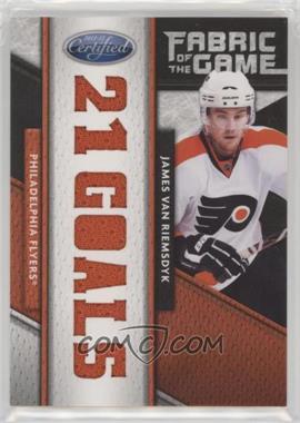 2011-12 Panini Certified - Fabric of the Game Materials - Claim to Fame Die-Cut #111 - James van Riemsdyk /25