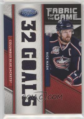 2011-12 Panini Certified - Fabric of the Game Materials - Claim to Fame Die-Cut #42 - Rick Nash /25