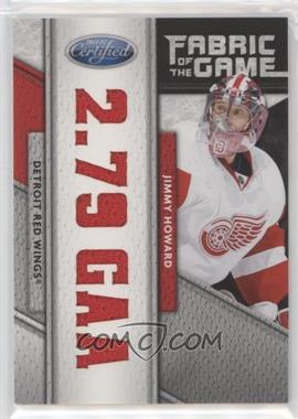 2011-12 Panini Certified - Fabric of the Game Materials - Claim to Fame Die-Cut #55 - Jimmy Howard /25