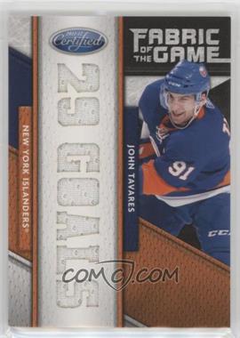 2011-12 Panini Certified - Fabric of the Game Materials - Claim to Fame Die-Cut #92 - John Tavares /25