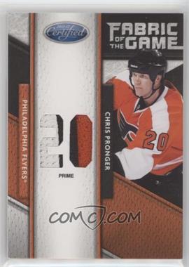 2011-12 Panini Certified - Fabric of the Game Materials - Jersey Number Prime #108 - Chris Pronger /10