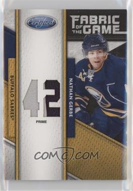 2011-12 Panini Certified - Fabric of the Game Materials - Jersey Number Prime #22 - Nathan Gerbe /10