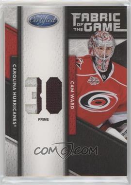 2011-12 Panini Certified - Fabric of the Game Materials - Jersey Number Prime #30 - Cam Ward /10