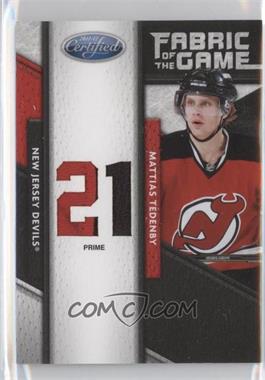 2011-12 Panini Certified - Fabric of the Game Materials - Jersey Number Prime #88 - Mattias Tedenby /10