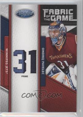 2011-12 Panini Certified - Fabric of the Game Materials - Jersey Number Prime #9 - Ondrej Pavelec /10