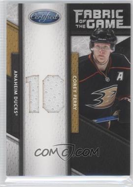 2011-12 Panini Certified - Fabric of the Game Materials - Jersey Number #1 - Corey Perry /25