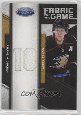 2011-12 Panini Certified - Fabric of the Game Materials - Jersey Number #1 - Corey Perry /25
