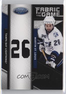 2011-12 Panini Certified - Fabric of the Game Materials - Jersey Number #133 - Martin St. Louis /25 [Noted]
