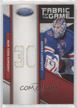 2011-12 Panini Certified - Fabric of the Game Materials - Jersey Number #97 - Henrik Lundqvist /25