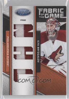 2011-12 Panini Certified - Fabric of the Game Materials - NHL Die-Cut Prime #114 - Ilya Bryzgalov /10