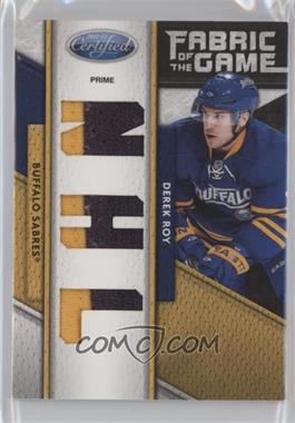 2011-12 Panini Certified - Fabric of the Game Materials - NHL Die-Cut Prime #20 - Derek Roy /10