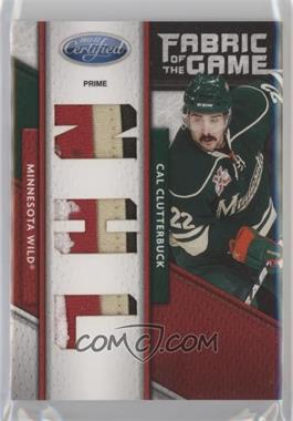2011-12 Panini Certified - Fabric of the Game Materials - NHL Die-Cut Prime #69 - Cal Clutterbuck /10