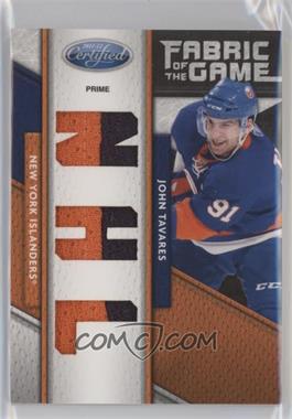 2011-12 Panini Certified - Fabric of the Game Materials - NHL Die-Cut Prime #92 - John Tavares /10