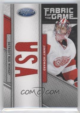 2011-12 Panini Certified - Fabric of the Game Materials - National Die-Cut #55 - Jimmy Howard /25