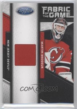 2011-12 Panini Certified - Fabric of the Game Materials #86 - Martin Brodeur /99