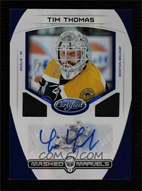 2011-12 Panini Certified - Masked Marvels - Materials Signatures #2 - Tim Thomas /25