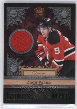 2011-12 Panini Crown Royale - Lords of the NHL - Memorabilia Prime #22 - Zach Parise