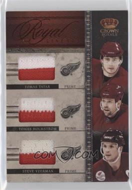 2011-12 Panini Crown Royale - Royal Lineage Memorabilia - Prime #12 - Tomas Tatar, Tomas Holmstrom, Steve Yzerman /50